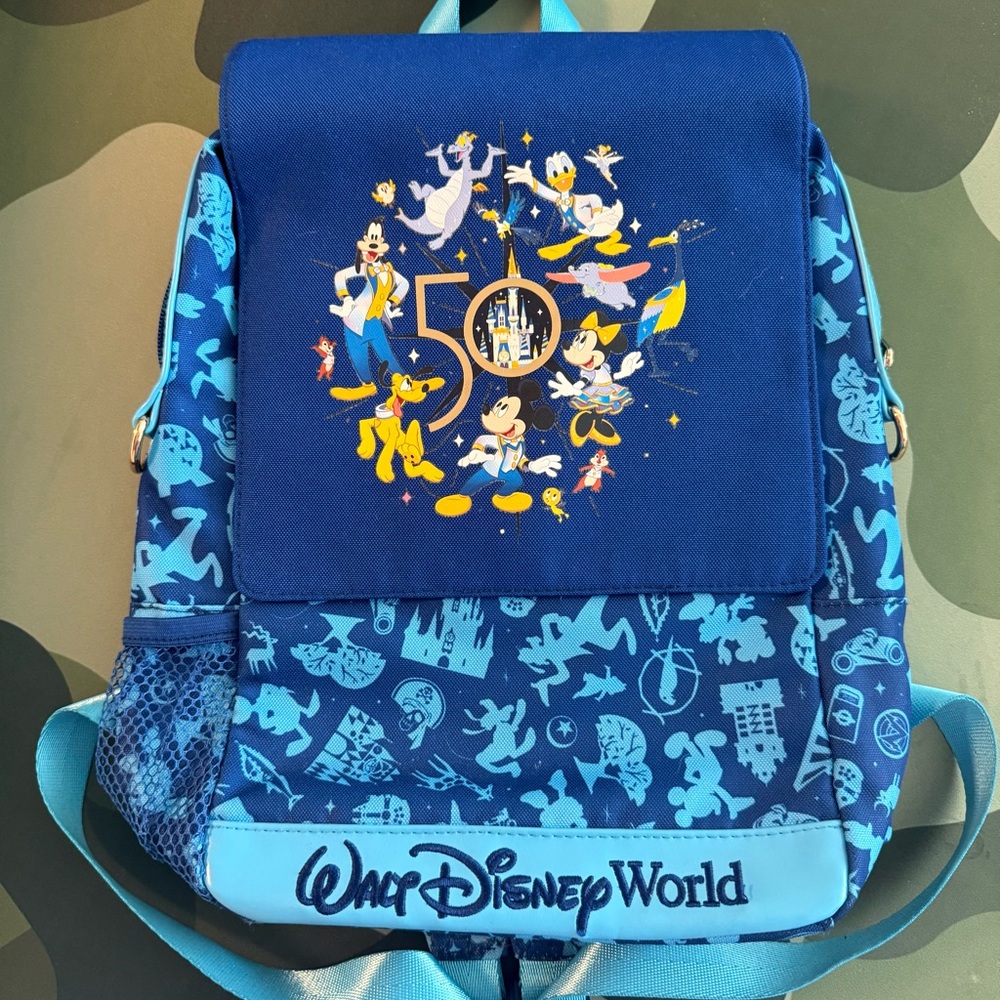 Disney Blue Kids Backpack with Iconic Characters